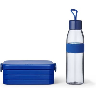 Mepal Lunchbox midi met Waterfles 500 ml - Broodtrommel - 4 boterhammen - Vivid blue