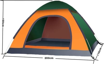 2-3 Personen Waterdichte Kampeertent met Zonnedak voor Buiten Kamperen en Strandwandelen