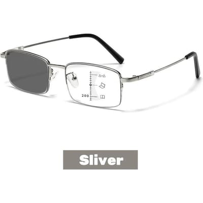 Lunettes de lecture multifocales photochromiques pour hommes d'affaires Lunettes de soleil de luxe à changement de couleur pour l'extérieur Lunettes de mode pour presbytie 3.5