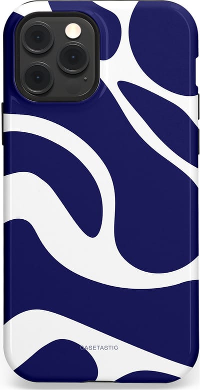 Casetastic Hoesje Geschikt voor Apple iPhone 12/12 Pro Magsafe - Stijlvolle Beschermende Duo-layer Case - Zeebries Golven