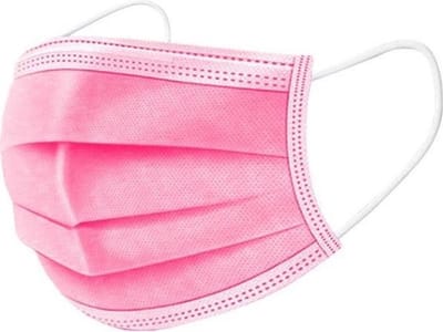 Mondkapjes - 3 laags - mondmasker roze - Chirurgisch niet medisch - 50 stuks - one Size - Neusbeugel