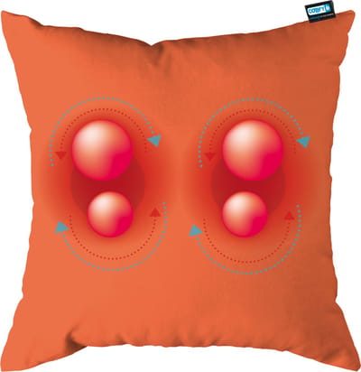 Comfy massagekussen | oranje | massage apparaat met infrarood warmtefunctie | adapter voor auto