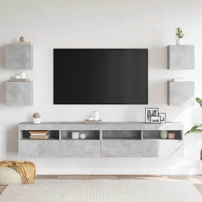 vidaXL - Tv-wandmeubelen - 4 - st - 30,5x30x30 - cm - betongrijs