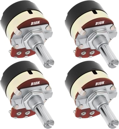 Variabele Weerstanden - Draaipotentiometers - Volumeregeling - Met AAN/UIT Schakelaar - 10K Ohm 6mm As