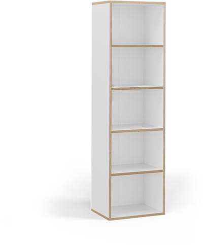 Vicco Tetrix Boekenkast – 40 x 140 cm met 5 compartimenten Wit