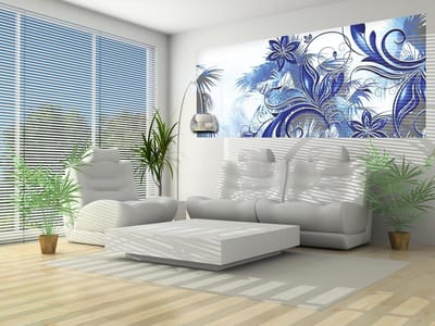 Flowers Abstract Art Photo Wallcovering