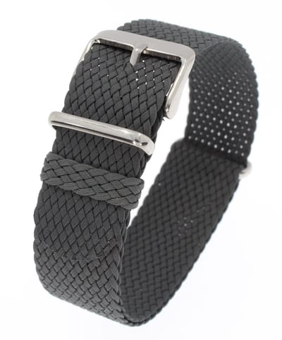 Nato Perlon band donkergrijs 20mm