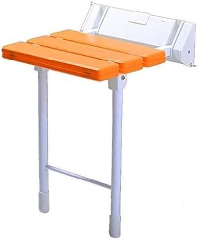 Badstoel Douchekruk - Ondersteunende Kruk - Veilig Douchen - Antislip Voetjes - 136 kg - Oranje