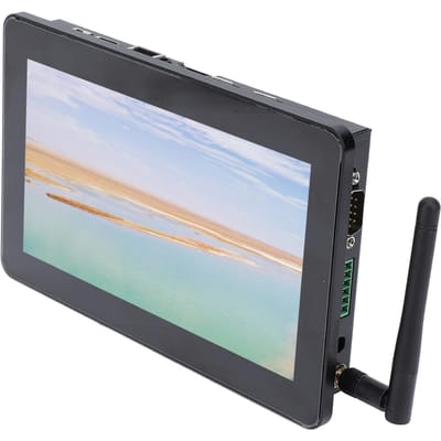 Panneau PC industriel intégré 7 pouces 1024x600 16:Écran tactile industriel capacitif étanche à la poussière et à l'eau EU Plug