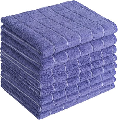 Set van 8 Microvezel Keukendoeken Groen - Super Absorberend en Pluisvrij - Vaatdoeken 65 x 45 cm