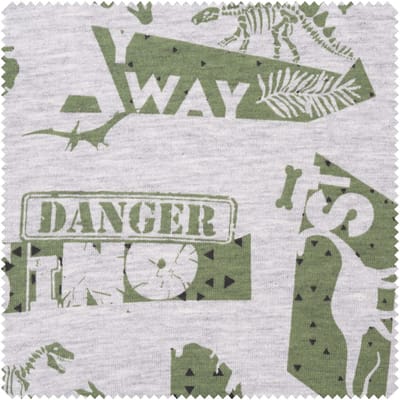 Jersey stof melange "Danger"