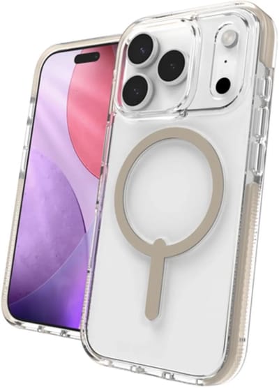 ZAGG Santa Cruz Snap Hoesje Geschikt voor Apple iPhone 17 Pro Max - Compatibel met MagSafe / Qi2 - Back Cover Titanium