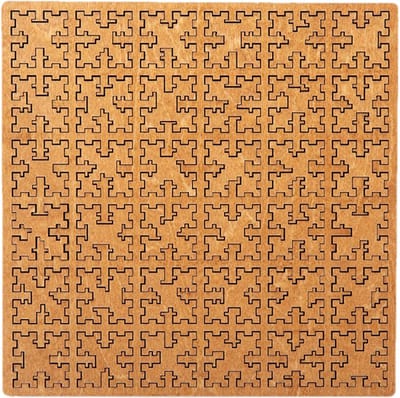 Houten Puzzelplank - Puzzelpatronen - Ontspanning Thuis - Fijne Motoriek Set - 14 x 13 cm
