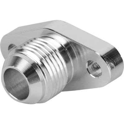 AN10 Olie Retour Flens Adapter Aluminiumlegering Fitting Geschikt voor Mitsubishi T3 T4 T35 T04B T04E T3 T4 Serie white