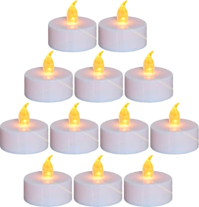 Aurae 12 Waxinelichtjes op Batterijen - 120+ branduren - Led Theelichtjes met Flikkerende Vlam - Led Kaarsen - Kerstverlichting - Kerst Kaarsen