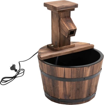 Waterornament - Buiten Tuin Water Fontein - Waterval Ontwerp - Kamerfontein - Tuindecoratie - Met Pomp - 36,5 x 32 x 73 cm