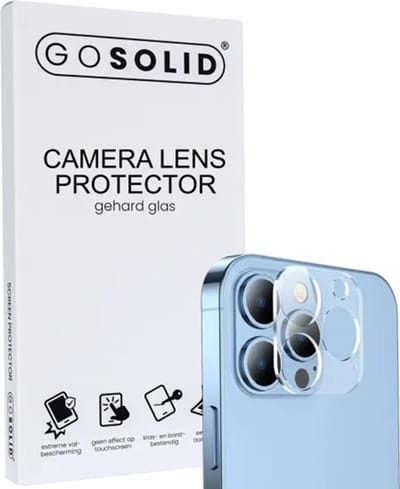 GO SOLID! Camera Lens Protector gehard glas geschikt voor Apple iPhone 13 Pro Max