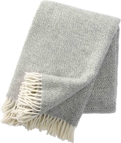 Klippan Stella - Plaid - 100% wol -light grey - grijs- 130x200 cm