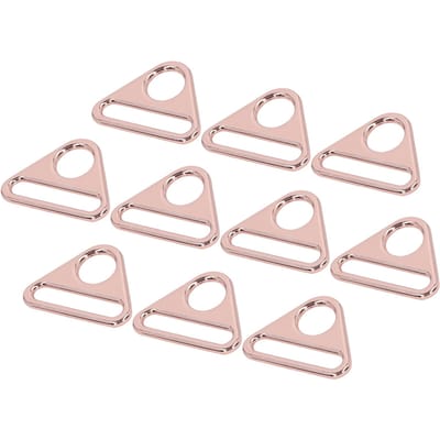 Lot de 10 boucles réglables en alliage de zinc de 38 mm, multi-usages, légères et portables rose or