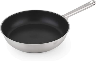Premium Koekenpan van Roestvrij Staal met Teflon - 26 cm