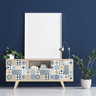 Meubeldecoratiestickers - Zelfklevende stickers voor keuken en woonkamer - 60 Arnotina meubeltegelstickers - 60 stickers 20x20cm