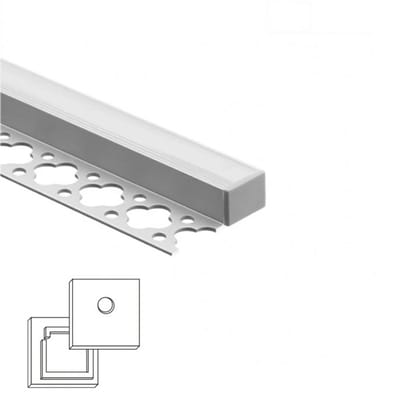 3 meter led profiel - Stucprofiel smal - Voor platte ondergronden - Led strip profiel - Led profiel wit