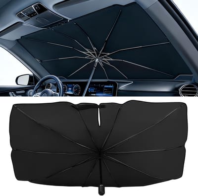 Zonnescherm voor auto, voorruit, opvouwbaar, zonnescherm voor voorruit, uv-bescherming, isolatie voor autoparasols voor SUV, vrachtwagens (S)