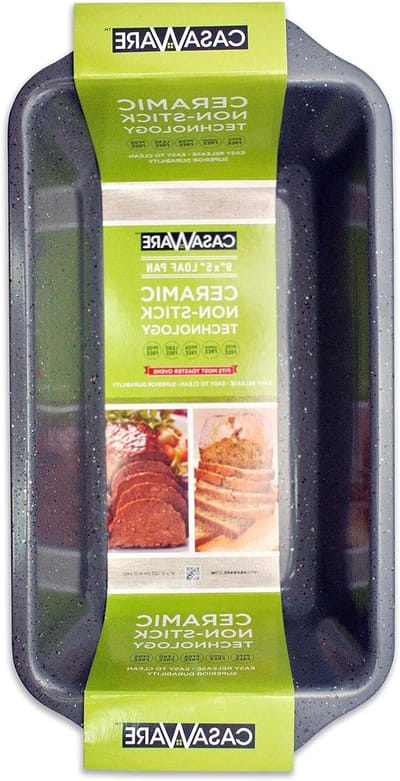 Broodvorm - Cakevorm Langwerpig - Brood Bakken - Keramische Non-stick Coating - 23 x 13 cm - Zilver