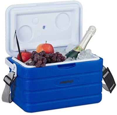 Koelbox 10 l - Niet Elektrisch - Met Schouderband en Handvat - Blauw - 22,5 x 37,5 x 23 cm