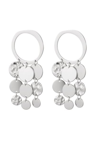 Bijoutheek Oorknoppen Discs Zilver