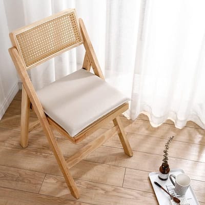 Stoelkussens Traagschuim - Zitkussens Comfort - Comfortabel Zitten - Antislip Onderkant - 45 x 50 cm - Beige