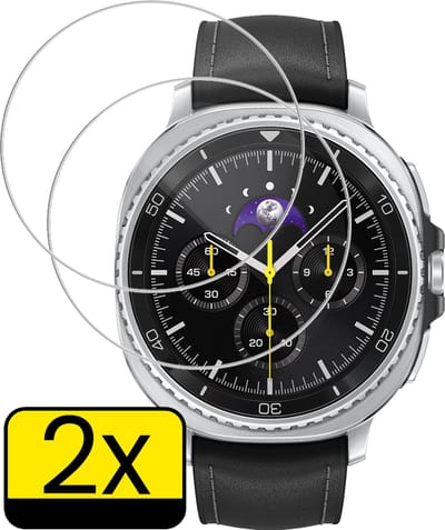 Screenprotector - 2 Stuks - Geschikt voor Samsung Galaxy Watch 8 Classic (46 mm) - Sterk & Shockproof - Tempered Glass - Beschermglas Screen Cover - Gehard Glas - Bescherm Protector voor Smartwatch