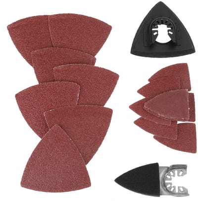 Dailygoods- Schuurkit 82 Stuks - Zandkussen - Oscillerend Gereedschap - Fijn Schuren - Hoogwaardig Materiaal - Duurzaam en Geschikt voor Hout/PVC - Schuurpads