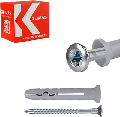 Nagelpluggen Set - Slagpluggen Bevestiging - Muurbevestiging Montage - Verzinkt Staal - 10x180 mm - Zilver