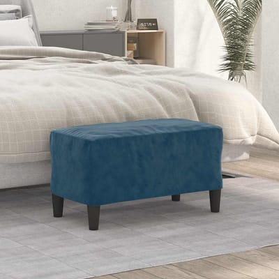 vidaXL - Bankje - 70x35x41 - cm - fluweel - blauw