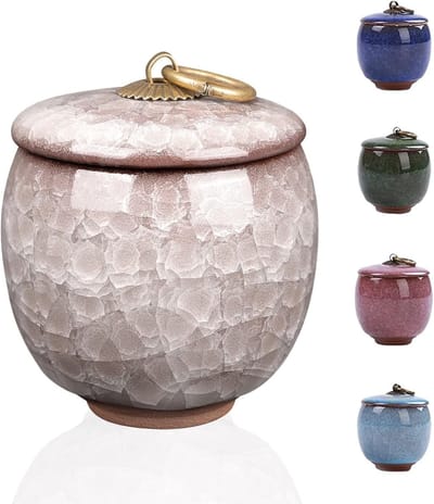 Mini Urn keramiek diamant pink 60ml