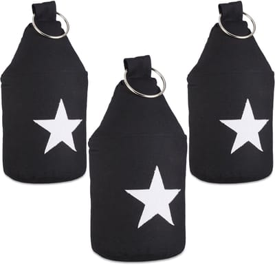 3x deurstopper ster - deurvastzetter - deurstop met handvat - zwart