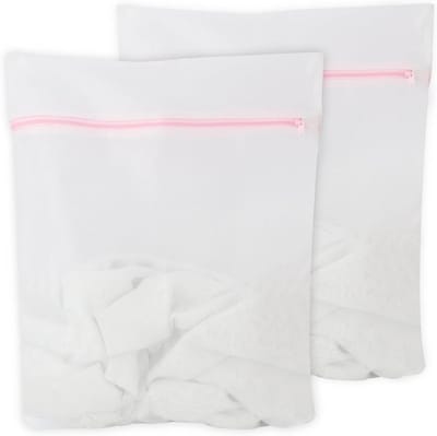 Wasnet Set - Waszakken - Kleding Beschermen - Verborgen Ritssluiting - 40 x 50 cm - Wit