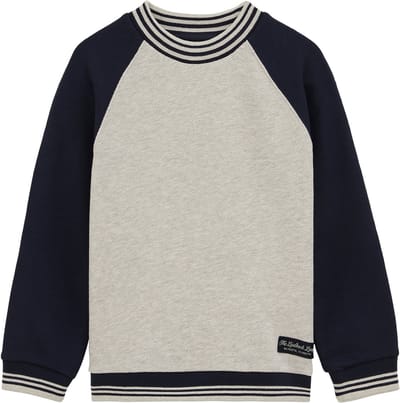WE Fashion Jongens sweater met colourblock en print
