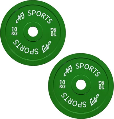 AJ-Sports Olympische Halterschijven 10 kg - 2 Stuks - Halterschijf 50 mm - Gewichten set - Halters - Halterset - Halterstang - Halterbank - Fitness - Krachttraining