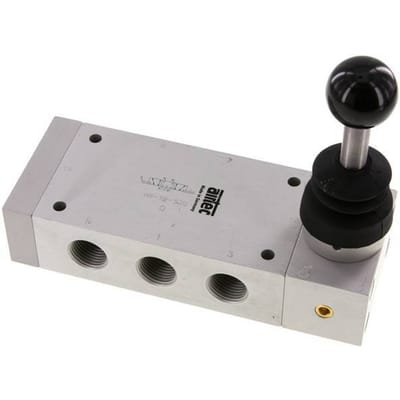 5/3 G1/2'' Centrum Gesloten Handbedieningsventiel Detent 0-12bar/0-168psi Airtec