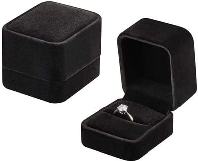 Dailygoods- Sieradenbox Elegante Uiterlijk - Ringdoosje - Huwelijksaanzoek - Verpakking - Duurzaam - 50 x 55 x 45 mm - Ringdoos