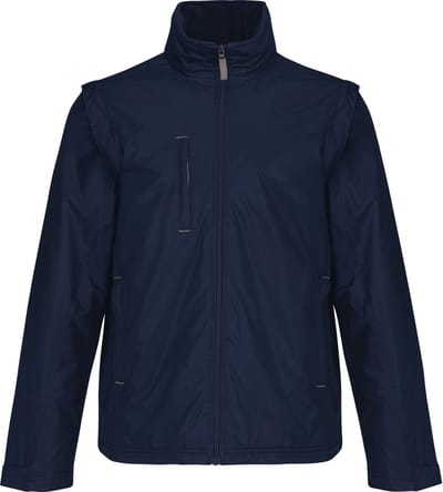 Outdoorjas 'Score' met afritsbare mouwen Kariban Donkerblauw/Grijs - S