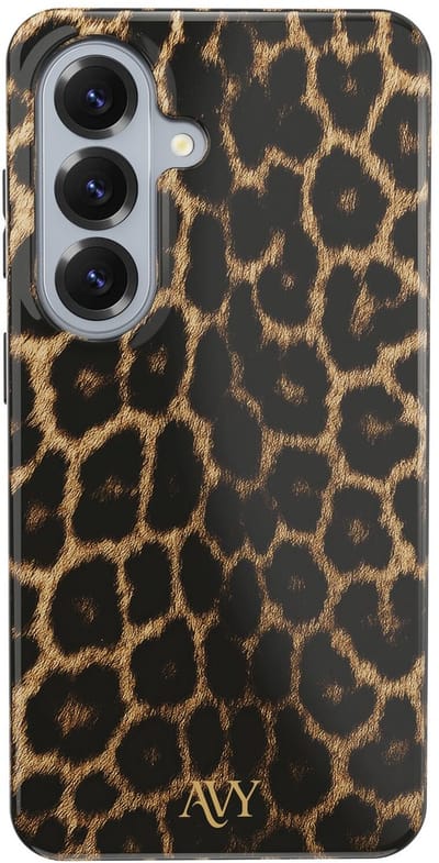 AVY Hoesje geschikt voor Samsung Galaxy S26 | Panthera Chic | Panter | Bruin | Hard Shell Back Cover | Compatibel met MagSafe & Qi2