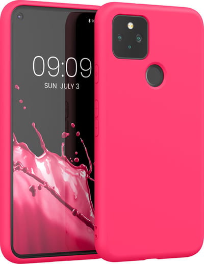 kwmobile telefoonhoesje geschikt voor Google Pixel 5 - Hoesje voor smartphone - Back cover in neon roze