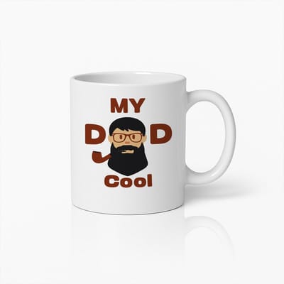 Mijn Papa is Cool – Grappige Baard en Bril Vader Mok 330ml