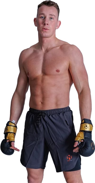 Nihon MMA-trainingshandschoen | Zwart / Goud (Maat: XS)
