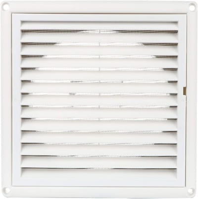 Ventilatierooster - Luchtafvoer - Luchtcirculatie - Ingebouwde vliegenhor - 150mm - Wit