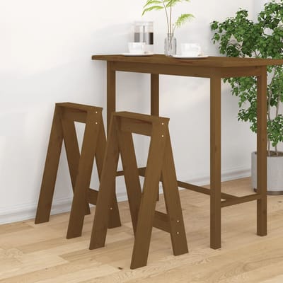vidaXL - Krukken - 2 - st - 40x40x75 - cm - massief - grenenhout - honingbruin