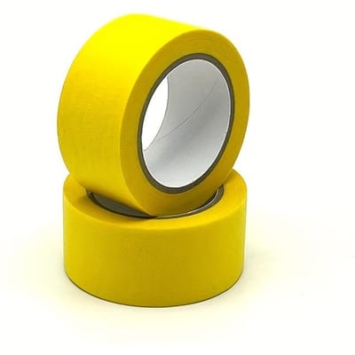 Kleurrijke Afplaktape voor Schilderen en Knutselen, Schrijfbare Papieren Tape Zonder Residuen met Levendige Rolontwerpen, Perfect voor Artistieke Verpakking 1 roll geel